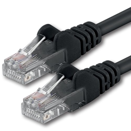 1aTTack.de 1m - schwarz - 1 Stück - (PACK) - CAT.6 CAT6 Ethernet-Lan-Netzwerk-Kabel 1000Mbit/s Patchkabel von 1aTTack.de