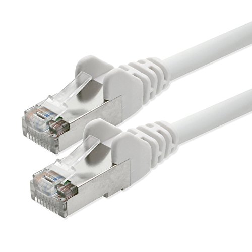 1aTTack CAT5e 2x RJ45 Stecker foliengeschirmt FTP Netzwerk Patch-Kabel 30m weiß von 1aTTack.de