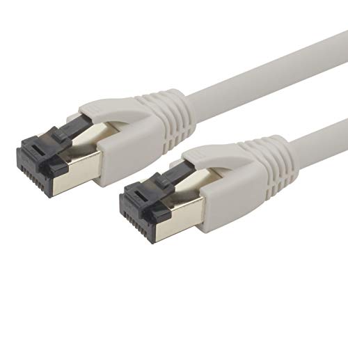 0,25m Cat 8 Netzwerkkabel CAT8 Kabel Grau - 1 Stück Cat.8 Lan 2000 Mhz 40 Gbit s 40GBase-T Poe+ Patchkabel Ethernetkabel LSZH - 1 x 0,25 Meter Grau von 1aTTack.de