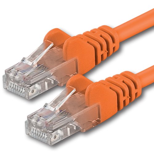 1aTTack.de 0,25m - orange - 1 Stück - CAT.6 CAT6 Ethernet-Lan-Netzwerk-Kabel 1000 Mbit/s Patchkabel von 1aTTack.de