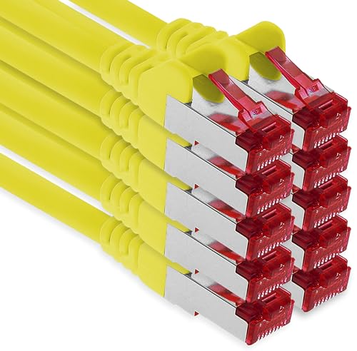 1aTTack.de - 10x 10m CAT6 Patchkabel S/FTP PIMF Schirmung CAT.6 RJ45 Netzwerkkabel Ethernetkabel DSL LAN Router Switch Modem Patchfeld - gelb - 10 Stück 1aTTack.de - 10x 10m CAT6 Patchkabel S/FTP PIMF Schirmung CAT.6 RJ45 Netzwerkkabel Ethernetkabel DSL LAN Router Switch Modem Patchfeld - gelb - 10 Stück von 1aTTack.de