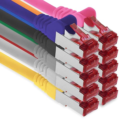 1aTTack.de - 10x 15m CAT6 Patchkabel S/FTP PIMF Schirmung CAT.6 RJ45 Netzwerkkabel Ethernetkabel DSL LAN Router Switch Modem Patchfeld - 10 Farben 1aTTack.de - 10x 15m CAT6 Patchkabel S/FTP PIMF Schirmung CAT.6 RJ45 Netzwerkkabel Ethernetkabel DSL LAN Router Switch Modem Patchfeld - 10 Farben von 1aTTack.de