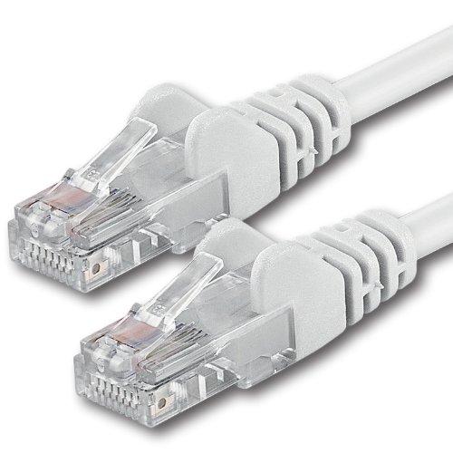 1aTTack.de 1m - weiß - 1 Stück - CAT.6 CAT6 Ethernet-Lan-Netzwerk-Kabel 1000 Mbit/s Patchkabel von 1aTTack.de