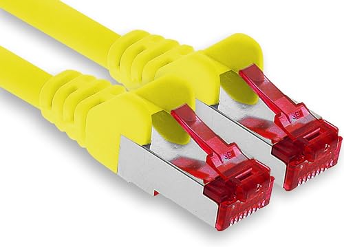 1aTTack.de - 1x 2m CAT6 Patchkabel S/FTP PIMF Schirmung CAT.6 RJ45 Netzwerkkabel Ethernetkabel DSL LAN Router Switch Modem Patchfeld - gelb - 1 Stück 1aTTack.de - 1x 2m CAT6 Patchkabel S/FTP PIMF Schirmung CAT.6 RJ45 Netzwerkkabel Ethernetkabel DSL LAN Router Switch Modem Patchfeld - gelb - 1 Stück von 1aTTack.de