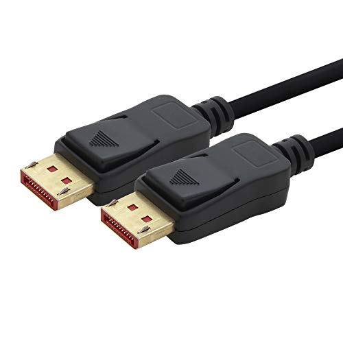 1aTTack.de 2 x DP Kabel 8K 60Hz - 1m - Displayport Kabel, DP 1.4 Bandbreite von max. 32,4 Gbit s 7680 x 4320 60 Hz kompatibel zu 1.3, 1.2, 1.1, HDR10, HDCP 2.2 schwarz von 1aTTack.de