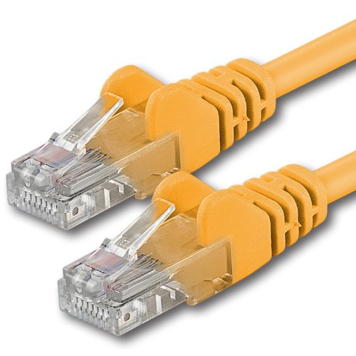 1aTTack.de 20m - gelb - 1 Stück - CAT.6 CAT6 Ethernet-Lan-Netzwerk-Kabel 1000 Mbit/s Patchkabel von 1aTTack.de