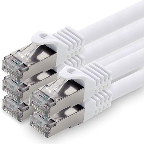 1aTTack.de 3,0m - weiss - 5 Stück CAT.7 Netzwerkkabel Patchkabel SFTP PIMF LSZH Gigabit Lan Kabel 10Gb s cat7 Rohkabel mitRJ45 Stecker Cat6a kompatibel zu CAT5 CAT6 cat7 cat8 1aTTack.de 3,0m - weiss - 5 Stück CAT.7 Netzwerkkabel Patchkabel SFTP PIMF LSZH Gigabit Lan Kabel 10Gb s cat7 Rohkabel mitRJ45 Stecker Cat6a kompatibel zu CAT5 CAT6 cat7 cat8 von 1aTTack.de