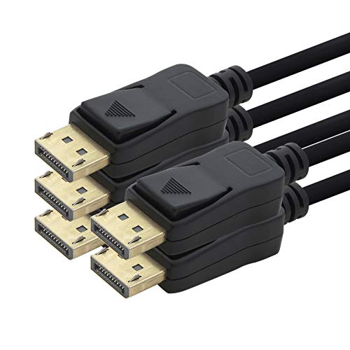 1aTTack.de 5 x DP Kabel 4K 60Hz - 1m -Displayport Kabel, DP 1.2 Bandbreite von max. 21,6 Gbit s 4K2K 60 Hz kompatibel zu1.1, HDCP, DPCP schwarz von 1aTTack.de