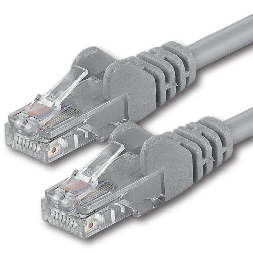 1aTTack.de 5m - grau - 1 Stück - CAT.6 CAT6 Ethernet-Lan-Netzwerk-Kabel 1000 Mbit/s Patchkabel von 1aTTack.de