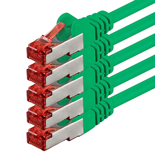 1aTTack.de 5x 0,25m - Cat 6 Netzwerk-Kabel Patch-Kabel Cat6 RJ45 SFTP - Grün 1aTTack.de 5x 0,25m - Cat 6 Netzwerk-Kabel Patch-Kabel Cat6 RJ45 SFTP - Grün von 1aTTack.de