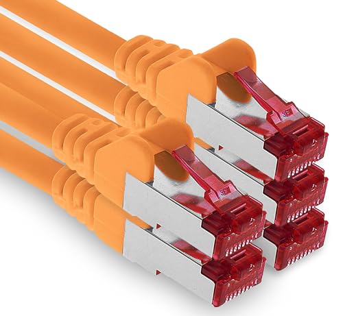 1aTTack.de - 5x 1m CAT6 Patchkabel S/FTP PIMF Schirmung CAT.6 RJ45 Netzwerkkabel Ethernetkabel DSL LAN Router Switch Modem Patchfeld - orange - 5 Stück 1aTTack.de - 5x 1m CAT6 Patchkabel S/FTP PIMF Schirmung CAT.6 RJ45 Netzwerkkabel Ethernetkabel DSL LAN Router Switch Modem Patchfeld - orange - 5 Stück von 1aTTack.de