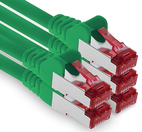 1aTTack.de - 5x 2m CAT6 Patchkabel S/FTP PIMF Schirmung CAT.6 RJ45 Netzwerkkabel Ethernetkabel DSL LAN Router Switch Modem Patchfeld - grün - 5 Stück 1aTTack.de - 5x 2m CAT6 Patchkabel S/FTP PIMF Schirmung CAT.6 RJ45 Netzwerkkabel Ethernetkabel DSL LAN Router Switch Modem Patchfeld - grün - 5 Stück von 1aTTack.de