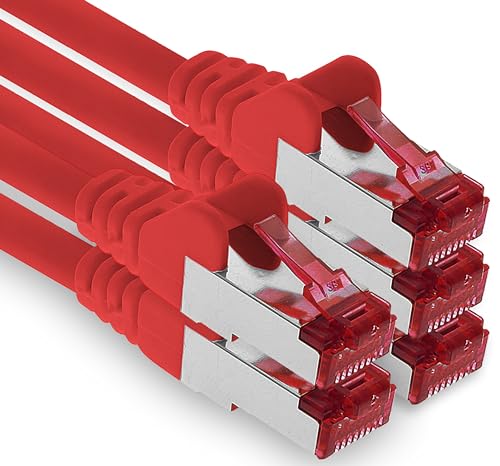 1aTTack.de - 5x 3 Meter CAT6 Patchkabel S/FTP PIMF Schirmung CAT.6 RJ45 Netzwerkkabel Ethernetkabel DSL LAN Router Switch Modem Patchfeld - rot - 5 Stück 1aTTack.de - 5x 3 Meter CAT6 Patchkabel S/FTP PIMF Schirmung CAT.6 RJ45 Netzwerkkabel Ethernetkabel DSL LAN Router Switch Modem Patchfeld - rot - 5 Stück von 1aTTack.de