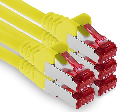 1aTTack.de - 5x 7,5m CAT6 Patchkabel S/FTP PIMF Schirmung CAT.6 RJ45 Netzwerkkabel Ethernetkabel DSL LAN Router Switch Modem Patchfeld - gelb - 5 Stück 1aTTack.de - 5x 7,5m CAT6 Patchkabel S/FTP PIMF Schirmung CAT.6 RJ45 Netzwerkkabel Ethernetkabel DSL LAN Router Switch Modem Patchfeld - gelb - 5 Stück von 1aTTack.de