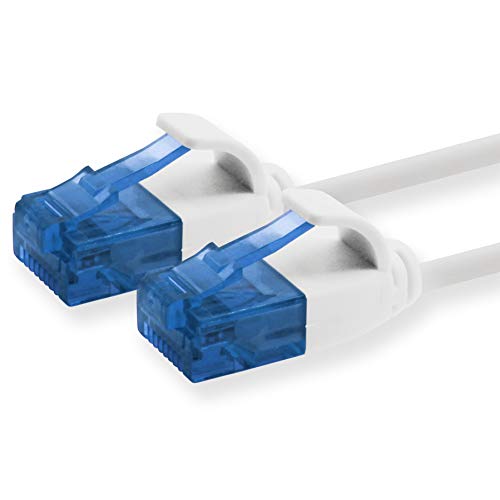 1aTTack.de 660479 Cat6 Cat.6 Kabel Cat Netzwerkkabel 10m - Patchkabel Slim Kabel (Kleiner Durchmesser - sehr flexibel) 1000 Mbit/s - 1 Stück - weiß von 1aTTack.de