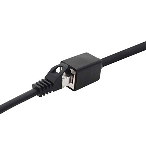 1aTTack.de 677569 CAT7 Cat.7 Verlängerung Adapter - 3,0 m - Ethernetkabel Lankabel Netzwerkkabel 10 Gb/s Rohkabel mit (RJ45) Cat6a Stecker Buchse 1 Stück - schwarz von 1aTTack.de