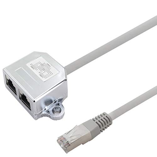 1aTTack.de Cat. 5e Patchkabeladapter Netzwerkkabel Splitter Telefon/Ethernet 0 1 m 1 Stück 1aTTack.de Cat. 5e Patchkabeladapter Netzwerkkabel Splitter Telefon/Ethernet 0 1 m 1 Stück von 1aTTack.de