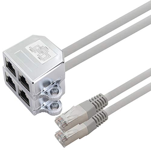 1aTTack.de Cat. 5e Patchkabeladapter Netzwerkkabel Splitter Telefon/Ethernet 0 1 m 2 Stück 1aTTack.de Cat. 5e Patchkabeladapter Netzwerkkabel Splitter Telefon/Ethernet 0 1 m 2 Stück von 1aTTack.de