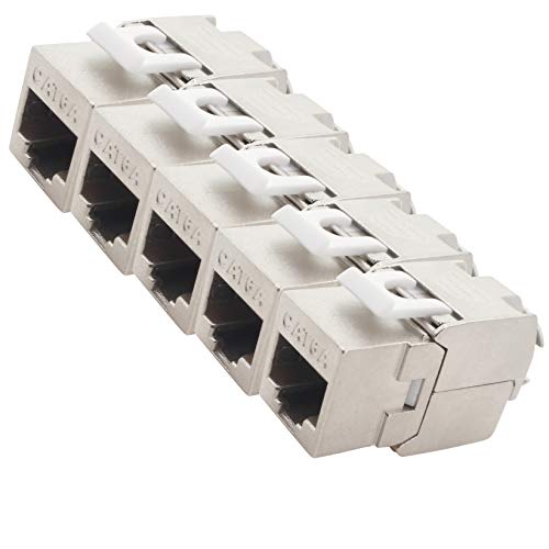 1aTTack.de Keystone Cat.6a 180° werkzeuglos Schneidklemme auf RJ45 Buchse AWG 23 bis AWG 26 geschirmt ronze vernickelt Zinklegierung kompatibel mit Cat5 Cat6 Cat7 Cat8 Silber 5 Stück 1aTTack.de Keystone Cat.6a 180° werkzeuglos Schneidklemme auf RJ45 Buchse AWG 23 bis AWG 26 geschirmt ronze vernickelt Zinklegierung kompatibel mit Cat5 Cat6 Cat7 Cat8 Silber 5 Stück von 1aTTack.de