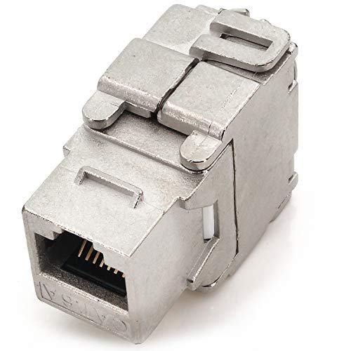 1aTTack.de Keystone Modul RJ45 Cat 6a Jack Zertifiziert vollgeschirmt STP werkzeugfrei Snap in Montage Cat Rohkabel 500 MHz 10Gbit/s kompatibel mit Cat5 Cat6 Cat7 Cat8 1 Stück 1aTTack.de Keystone Modul RJ45 Cat 6a Jack Zertifiziert vollgeschirmt STP werkzeugfrei Snap in Montage Cat Rohkabel 500 MHz 10Gbit/s kompatibel mit Cat5 Cat6 Cat7 Cat8 1 Stück von 1aTTack.de