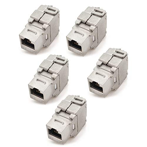 1aTTack.de Keystone Modul RJ45 Cat 6a Jack Zertifiziert vollgeschirmt STP werkzeugfrei Snap in Montage Cat Rohkabel 500 MHz 10Gbit/s kompatibel mit Cat5 Cat6 Cat7 Cat8 5 Stück 1aTTack.de Keystone Modul RJ45 Cat 6a Jack Zertifiziert vollgeschirmt STP werkzeugfrei Snap in Montage Cat Rohkabel 500 MHz 10Gbit/s kompatibel mit Cat5 Cat6 Cat7 Cat8 5 Stück von 1aTTack.de