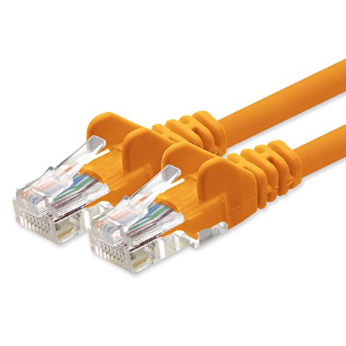 1aTTack.de Netzwerkkabel CAT5e 2x RJ45 Stecker UTP Netzwerk Patch-Kabel 50m orange von 1aTTack.de
