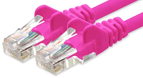 1aTTack.de Netzwerkkabel Cat.6 - Magenta - 1x - 10m - CAT6 Ethernet Kabel Lankabel 1000 Mbits Patchkabel von 1aTTack.de