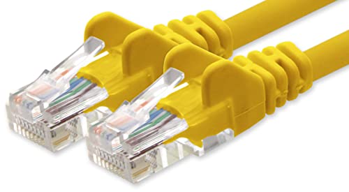 1aTTack.de Netzwerkkabel Cat.6 - gelb - 1x - 1m - CAT6 Ethernet Kabel Lankabel 1000 Mbits Patchkabel von 1aTTack.de