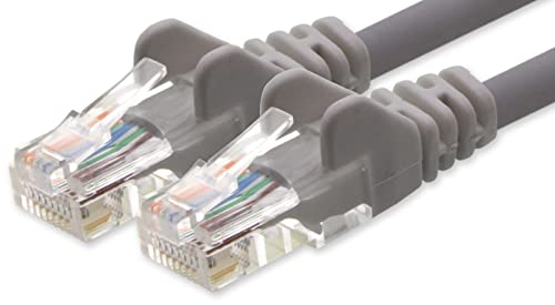 1aTTack.de Netzwerkkabel Cat.6 - grau - 1x - 1m - CAT6 Ethernet Kabel Lankabel 1000 Mbits Patchkabel von 1aTTack.de