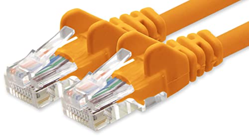 1aTTack.de Netzwerkkabel Cat.6 - orange - 1x - 0,5m - CAT6 Ethernet Kabel Lankabel 1000 Mbits Patchkabel von 1aTTack.de