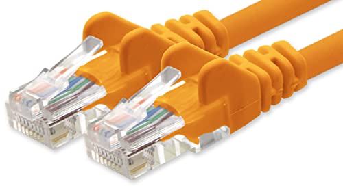 1aTTack.de Netzwerkkabel Cat.6 - orange - 1x - 7,5m - CAT6 Ethernet Kabel Lankabel 1000 Mbits Patchkabel von 1aTTack.de