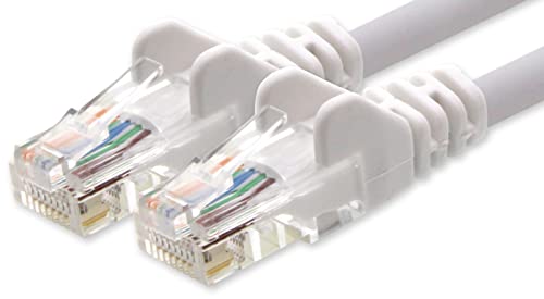 1aTTack.de Netzwerkkabel Cat.6 - weiß - 1x - 3,0 m - CAT6 Ethernet Kabel Lankabel 1000 Mbits Patchkabel von 1aTTack.de