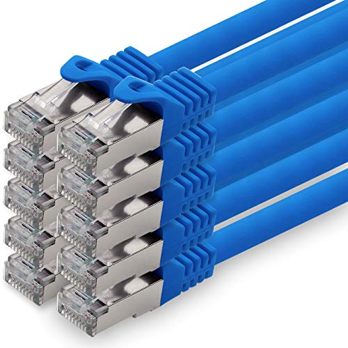 2,0m - blau - 10 Stück CAT.7 Netzwerkkabel Patchkabel SFTP PIMF LSZH Gigabit Lan Kabel 10Gb s cat7 Rohkabel mitRJ45 Stecker Cat6a kompatibel zu CAT5 CAT6 cat7 cat8 von 1aTTack.de