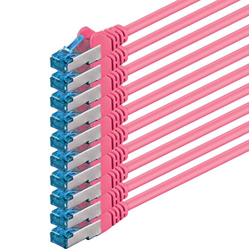 3 Meter - CAT6a - Netzwerkkabel magenta - 10 Stück CAT 6 A Patchkabel 10000 Mbit s SFTP PIMF 500 MHz kompatibel zu CAT5 CAT6 CAT7 DSL Internet Switch Router 3 Meter - CAT6a - Netzwerkkabel magenta - 10 Stück CAT 6 A Patchkabel 10000 Mbit s SFTP PIMF 500 MHz kompatibel zu CAT5 CAT6 CAT7 DSL Internet Switch Router von 1aTTack.de