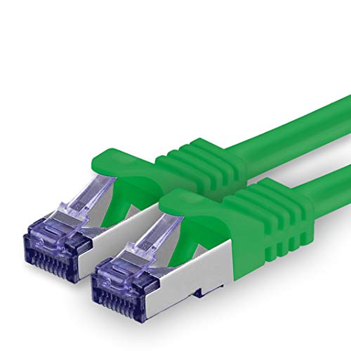 1aTTack.de Cat.7 Netzwerkkabel 0,5m - Grün - 1 Stück - Cat7 Patchkabel (SFTP/PIMF/LSZH) Rohkabel 10 Gb/s mit Rj 45 Stecker Cat.6a - 1 x 0,5 Meter Grün von 1aTTack.de