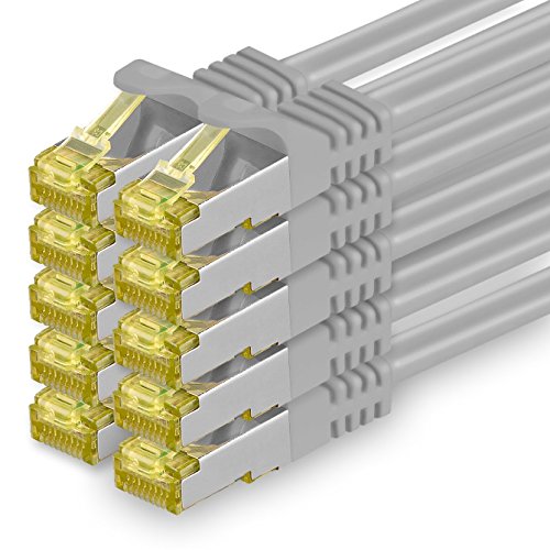 Cat.7 Netzwerkkabel 2m Grau 10 Stück Cat7 Ethernetkabel Netzwerk LAN Kabel Rohkabel 10 Gb s SFTP PIMF LSZH Set Patchkabel mit Rj 45 Stecker Cat.6a Cat.7 Netzwerkkabel 2m Grau 10 Stück Cat7 Ethernetkabel Netzwerk LAN Kabel Rohkabel 10 Gb s SFTP PIMF LSZH Set Patchkabel mit Rj 45 Stecker Cat.6a von 1aTTack.de