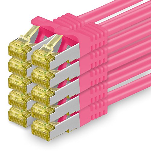 Cat.7 Netzwerkkabel 3,0 m Magenta 10 Stück Cat7 Ethernetkabel Netzwerk LAN Kabel Rohkabel 10 Gb s SFTP PIMF LSZH Set Patchkabel mit Rj 45 Stecker Cat.6a Cat.7 Netzwerkkabel 3,0 m Magenta 10 Stück Cat7 Ethernetkabel Netzwerk LAN Kabel Rohkabel 10 Gb s SFTP PIMF LSZH Set Patchkabel mit Rj 45 Stecker Cat.6a von 1aTTack.de