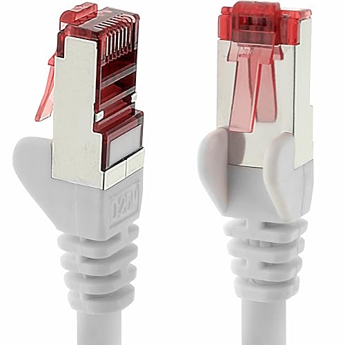 10 M - 1 Stück - Cat6 Ethernet LAN Kabel RJ45 - Weiß – Hochgeschwindigkeits-Netzwerkkabel für Streaming, Gaming, TV und Computer – Stabil und langlebig – Perfekt für Heimnetzwerk und Büro von 1aTTack.de