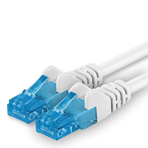 Netzwerkkabel Cat6-1 Stück Weiß - 10m - Patchkabel Cat Kabel Cat.6 (A) Lankabel Ethernetkabel (500Mhz 10Gb/s) LSZH kompatibel zu Cat5 Cat6 Cat7 Cat8 Switch Router Patchpanel von 1aTTack.de