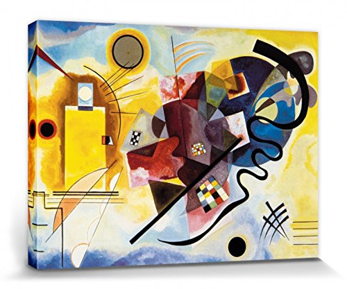 1art1 Wassily Kandinsky Poster Gelb Rot Blau, 1925 Bilder Leinwand-Bild Auf Keilrahmen | XXL-Wandbild Poster Kunstdruck Als Leinwandbild 40x30 cm von 1art1