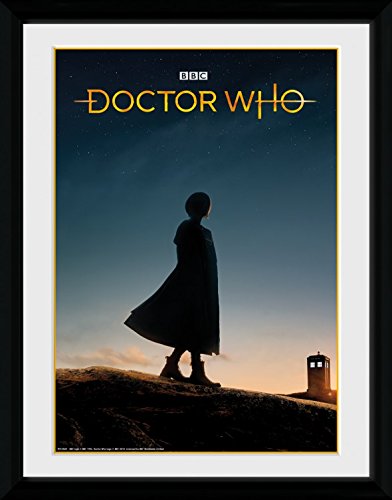 1art1 Doctor Who Poster 13th Doctor Silhouette Gerahmtes Bild Für Fans Und Sammler | Wand-Bilder | Im Bilderrahmen 40x30 cm von 1art1