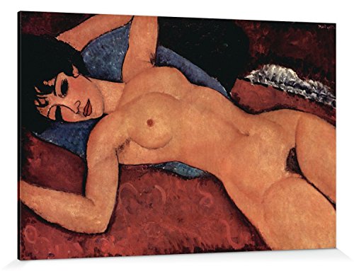 1art1 Amedeo Modigliani Poster Liegender Akt, 1917 Bilder Leinwand-Bild Auf Keilrahmen | XXL-Wandbild Poster Kunstdruck Als Leinwandbild 180x120 cm von 1art1