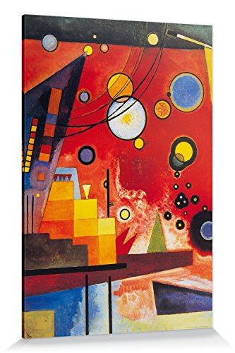 1art1 Wassily Kandinsky Poster Schweres Rot, 1924 Bilder Leinwand-Bild Auf Keilrahmen | XXL-Wandbild Poster Kunstdruck Als Leinwandbild 180x120 cm von 1art1