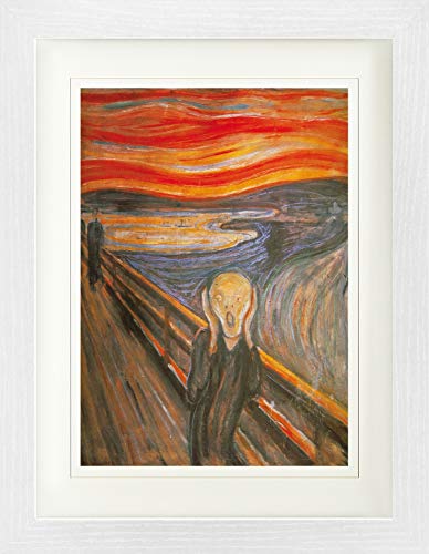 1art1 Edvard Munch Poster Der Schrei, 1893 Gerahmtes Bild Mit Edlem Passepartout | Wand-Bilder | Im Bilderrahmen 40x30 cm 1art1 Edvard Munch Poster Der Schrei, 1893 Gerahmtes Bild Mit Edlem Passepartout | Wand-Bilder | Im Bilderrahmen 40x30 cm von 1art1