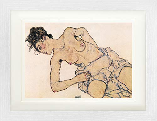 1art1 Egon Schiele Poster Kniende Halbnackte, 1917 Gerahmtes Bild Mit Edlem Passepartout | Wand-Bilder | Im Bilderrahmen 40x30 cm von 1art1