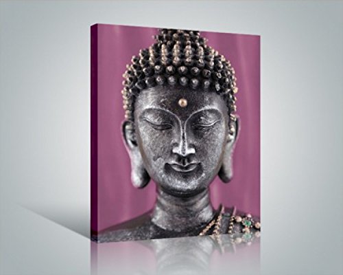 1art1 Buddhismus Poster Buddha Statue Rosa Bilder Leinwand-Bild Auf Keilrahmen | XXL-Wandbild Poster Kunstdruck Als Leinwandbild 50x40 cm von 1art1