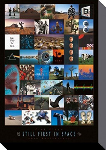 1art1 Pink Floyd Poster 40. Jubiläum, Die Ersten Im Weltall Bilder Leinwand-Bild Auf Keilrahmen | XXL-Wandbild Poster Kunstdruck Als Leinwandbild 120x80 cm von 1art1