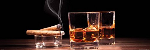 1art1 Alkoholische Getränke Tür-Poster Whiskey Und Zigarren Plakat | Bild 158x53 cm von 1art1