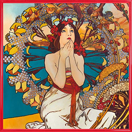 1art1 Alphonse Mucha Poster Kunstdruck Bild und Kunststoff-Rahmen - Monaco Monte Carlo, 1897 (40 x 40cm) von 1art1