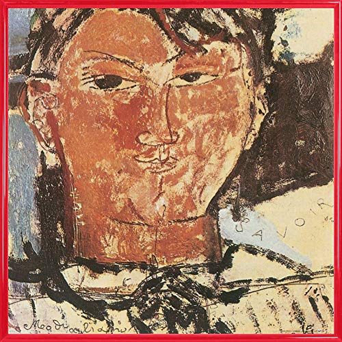 1art1 Amedeo Modigliani Poster Kunstdruck Bild und Kunststoff-Rahmen - Bildnis Pablo Picasso, 1915, Detail (40 x 40cm) von 1art1